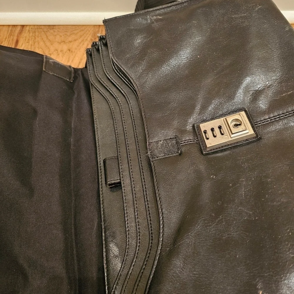 Leather Laptop Men's Bag Black Classic